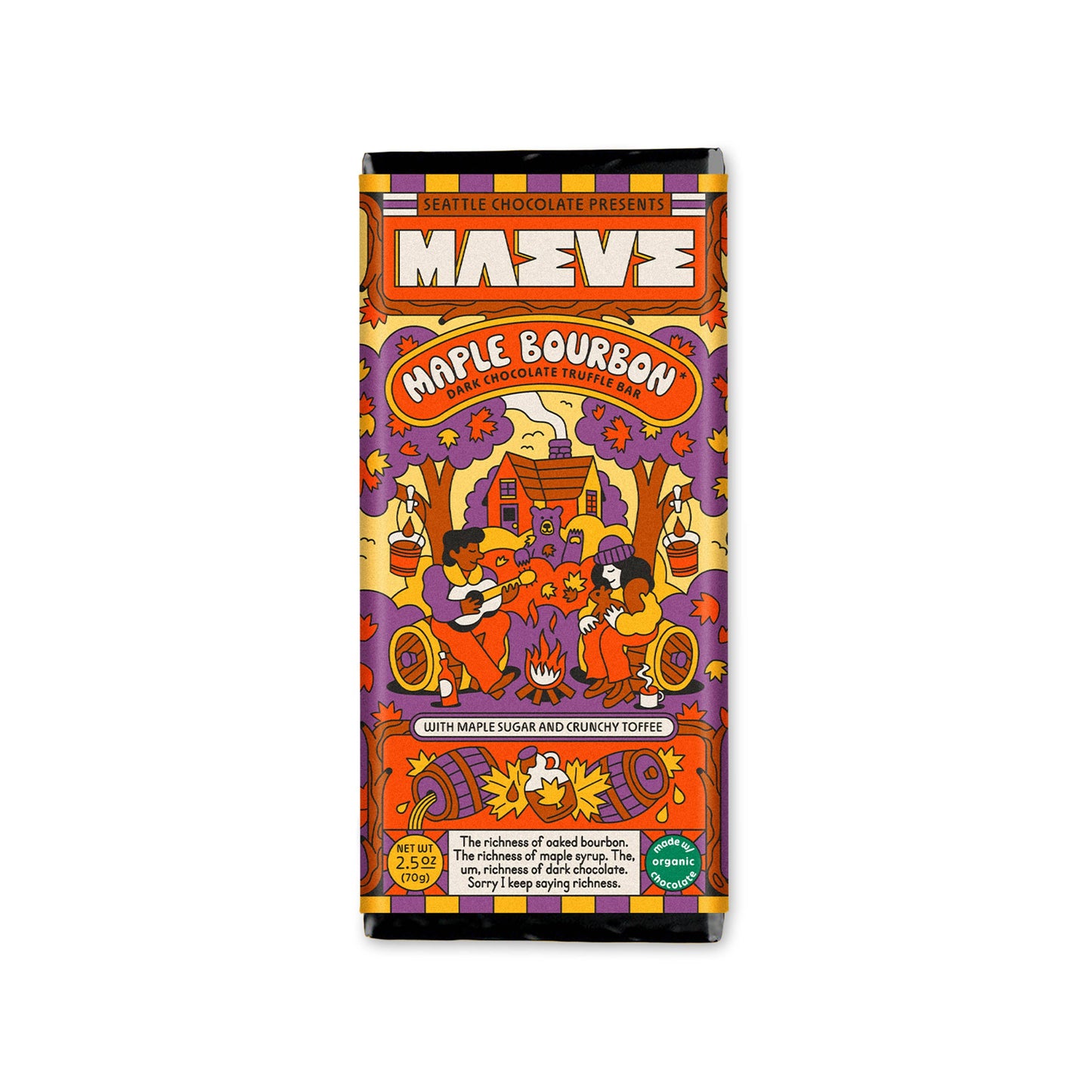 Seattle Chocolate Presents Maeve - Fall - Maple Bourbon Truffle Bar