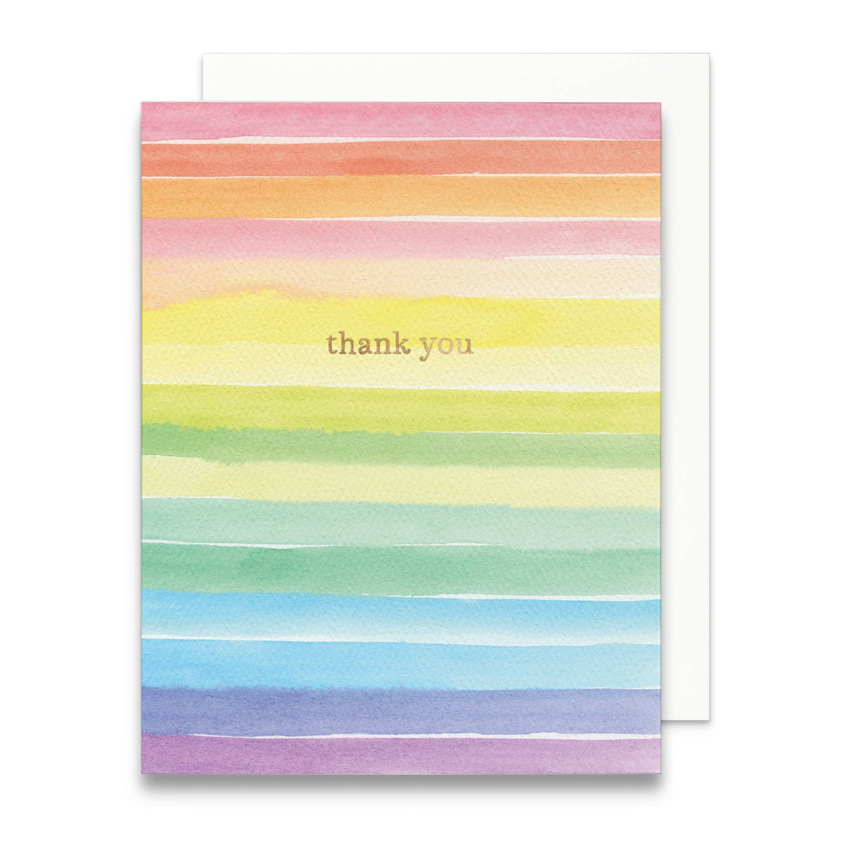 Gert & Co - Colorful Stripes Thank You Card | Gold Foil Thank You Card