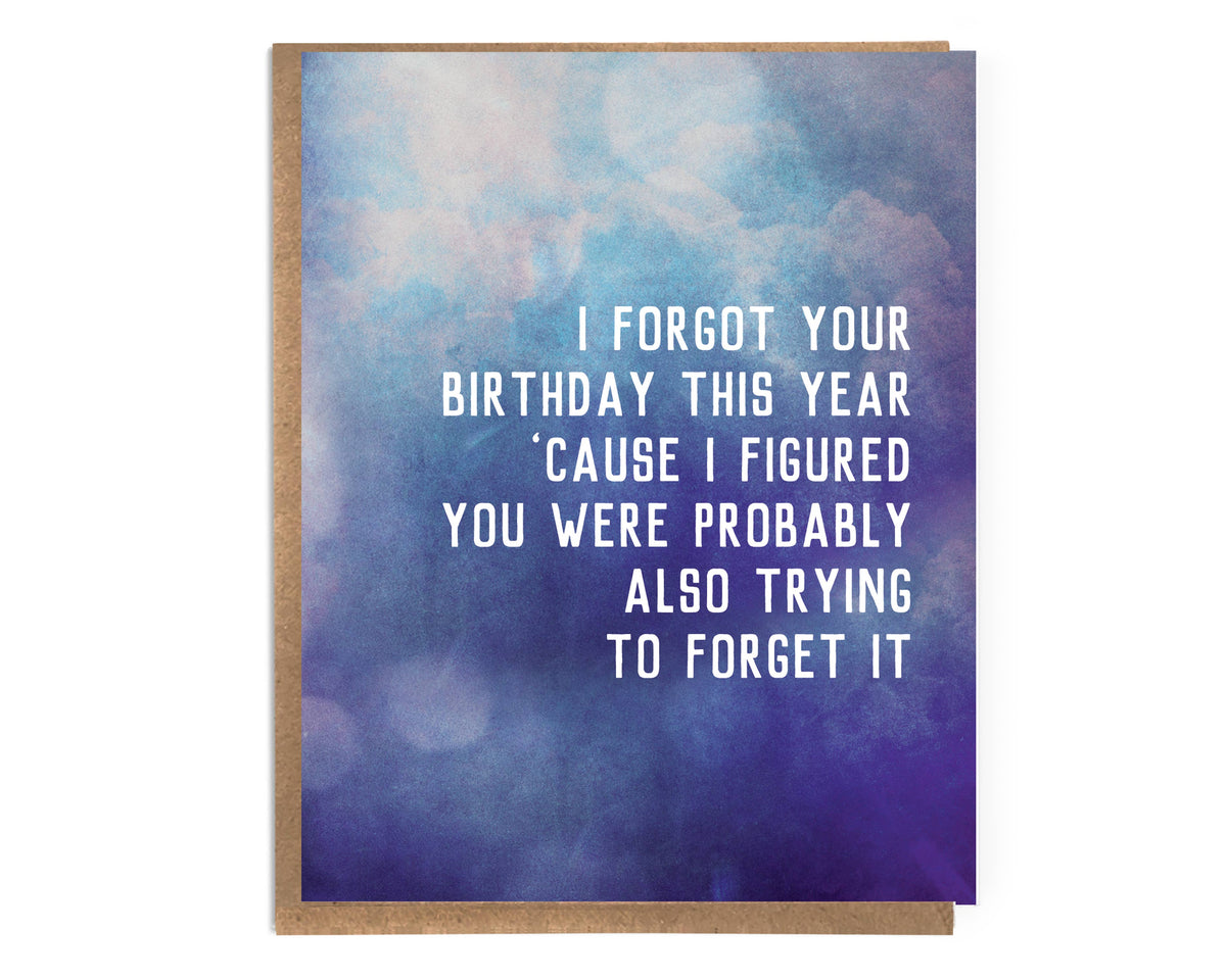 A Zillion Dollars - Funny Belated Birthday Card; Forget Birthday