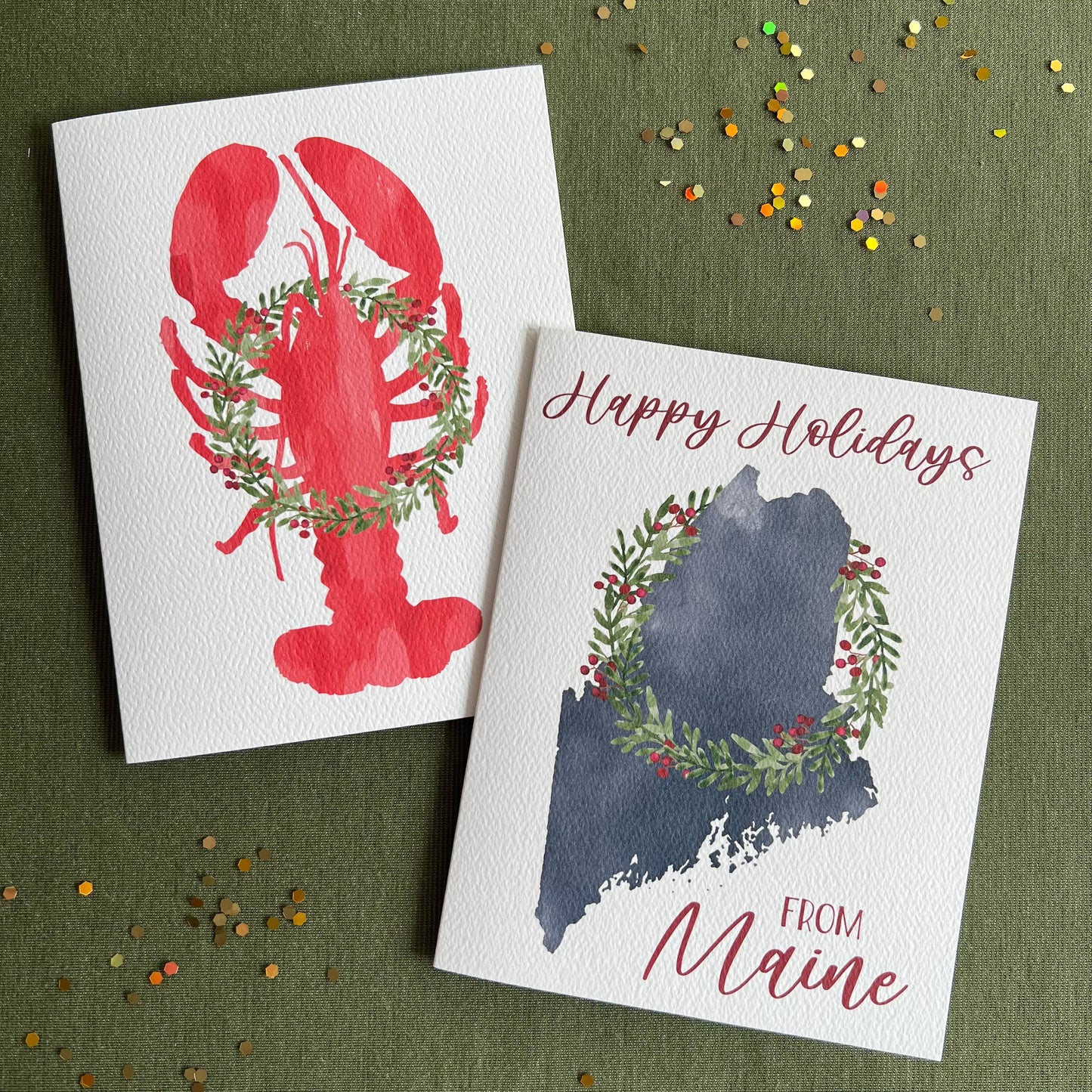 Gert & Co - Holiday Lobster Greeting Card | Coastal Christmas Card
