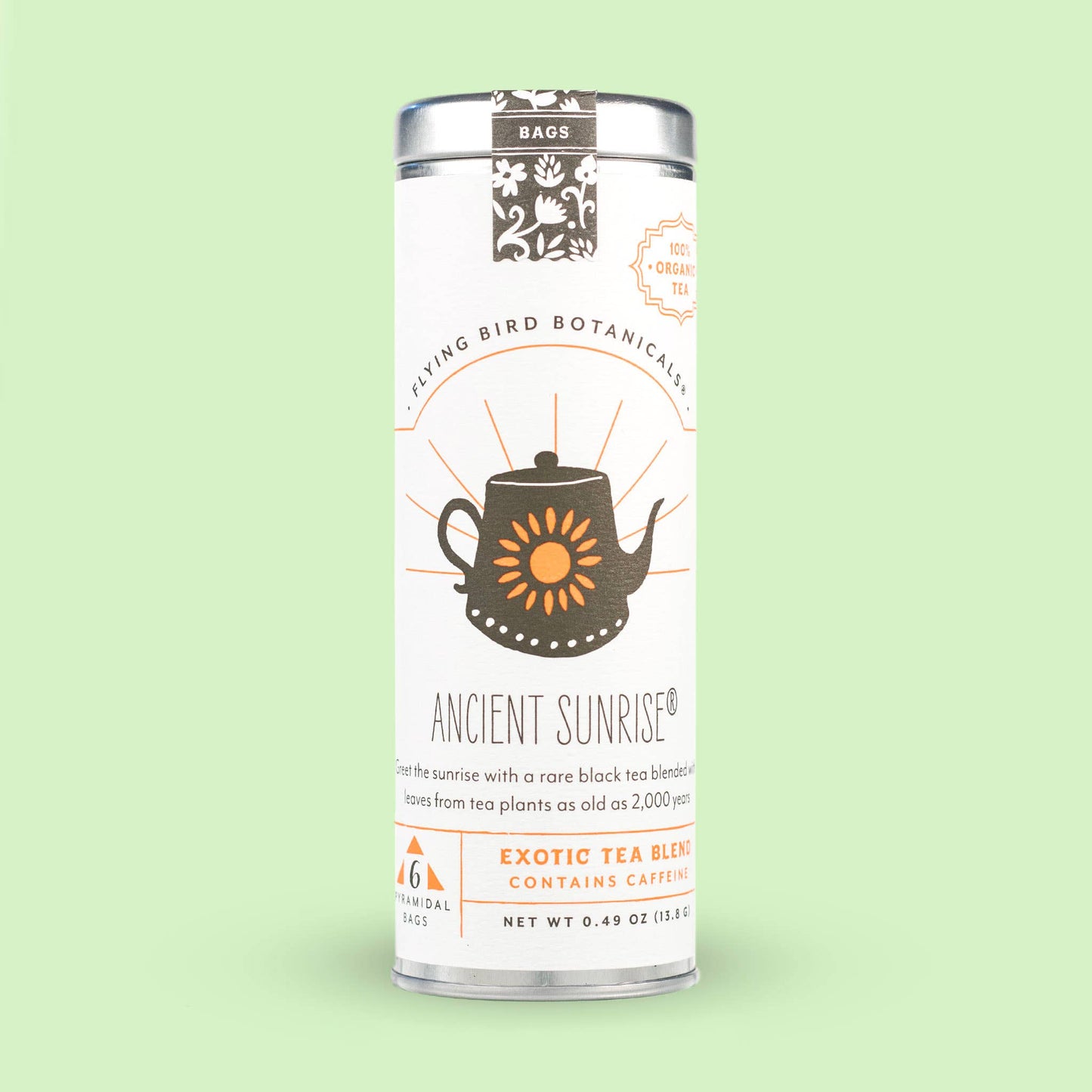 Flying Bird Botanicals - Ancient Sunrise (ORG) – 6 Tea Bag Tin