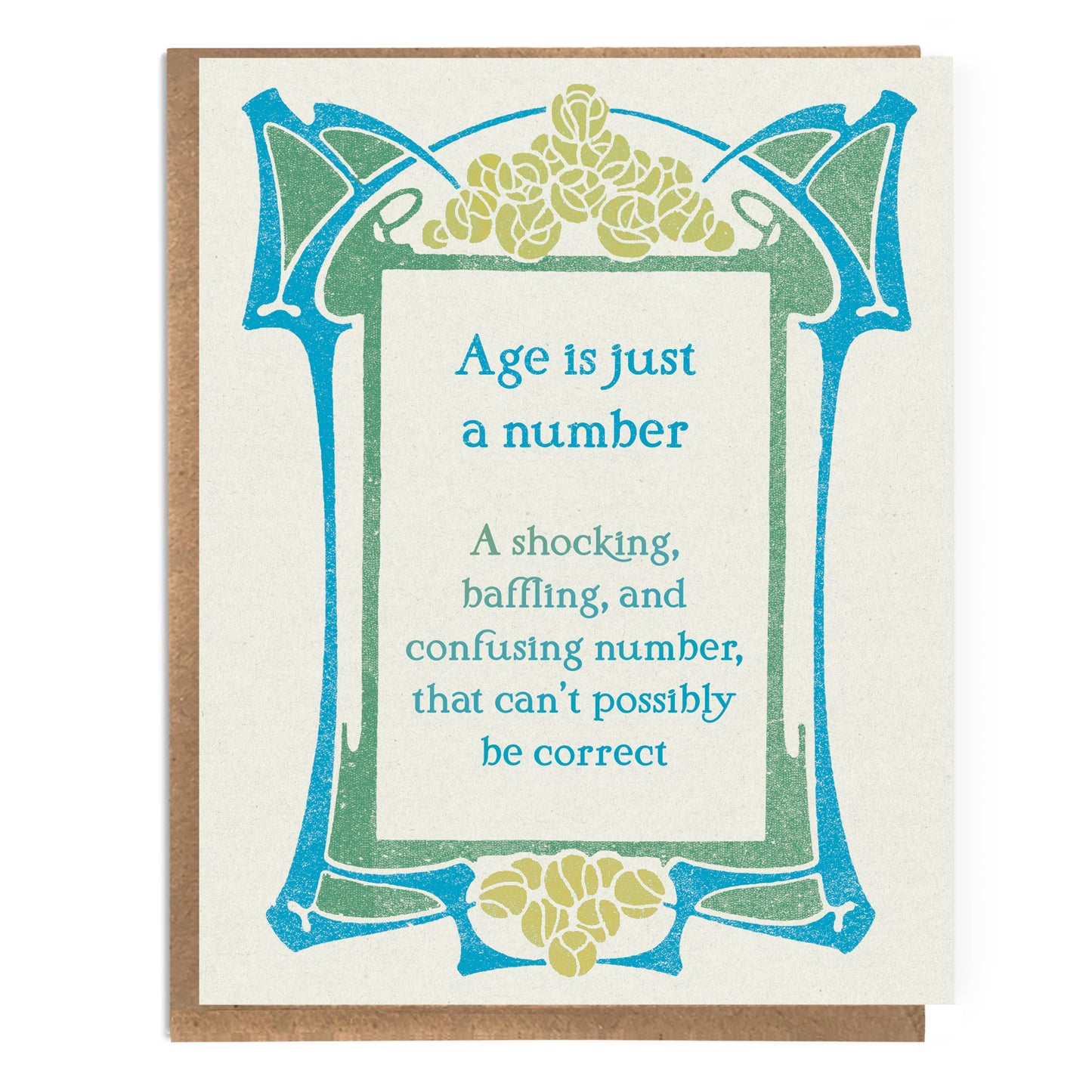 A Zillion Dollars - Age is just a number; funny birthday card; aging humor