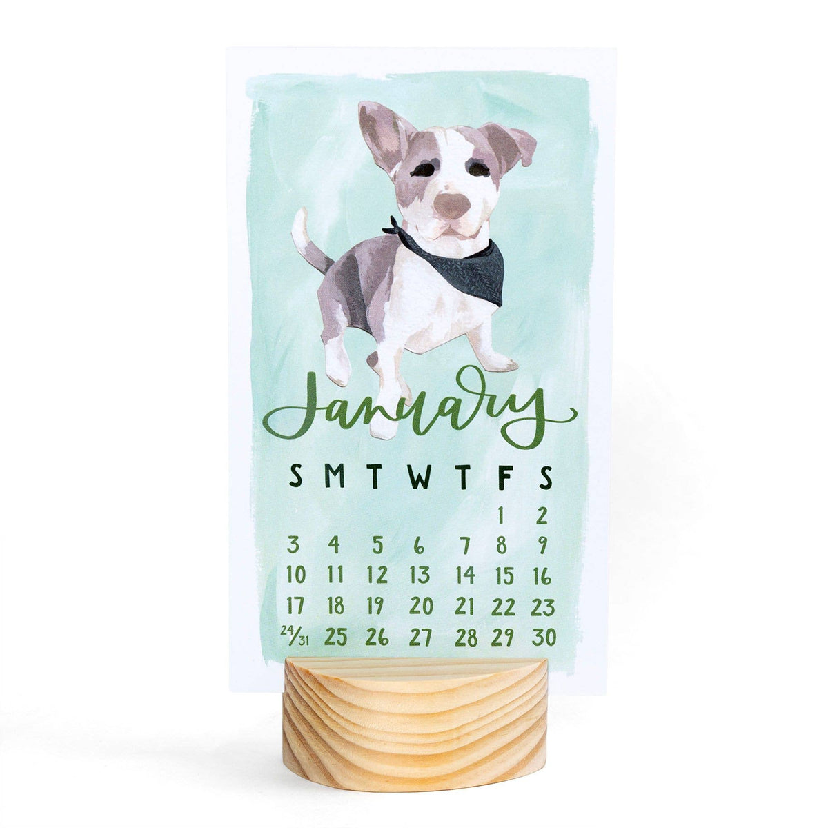 1canoe2 | One Canoe Two Paper Co. - Furry Friends Dogs 2027 Mini Desk Calendar + Wooden Block