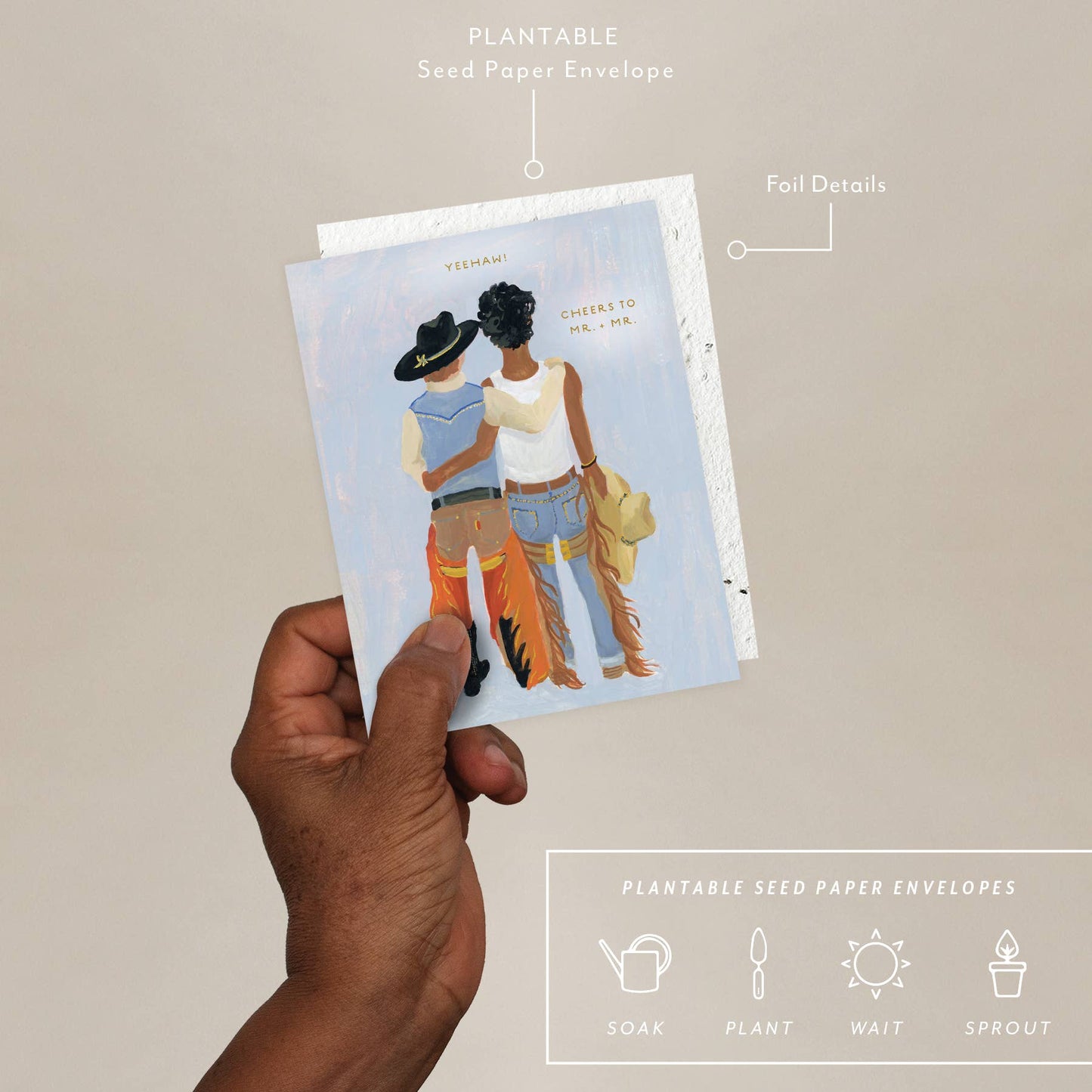 Seedlings - Howdy Partner - Wedding + Engagement Card