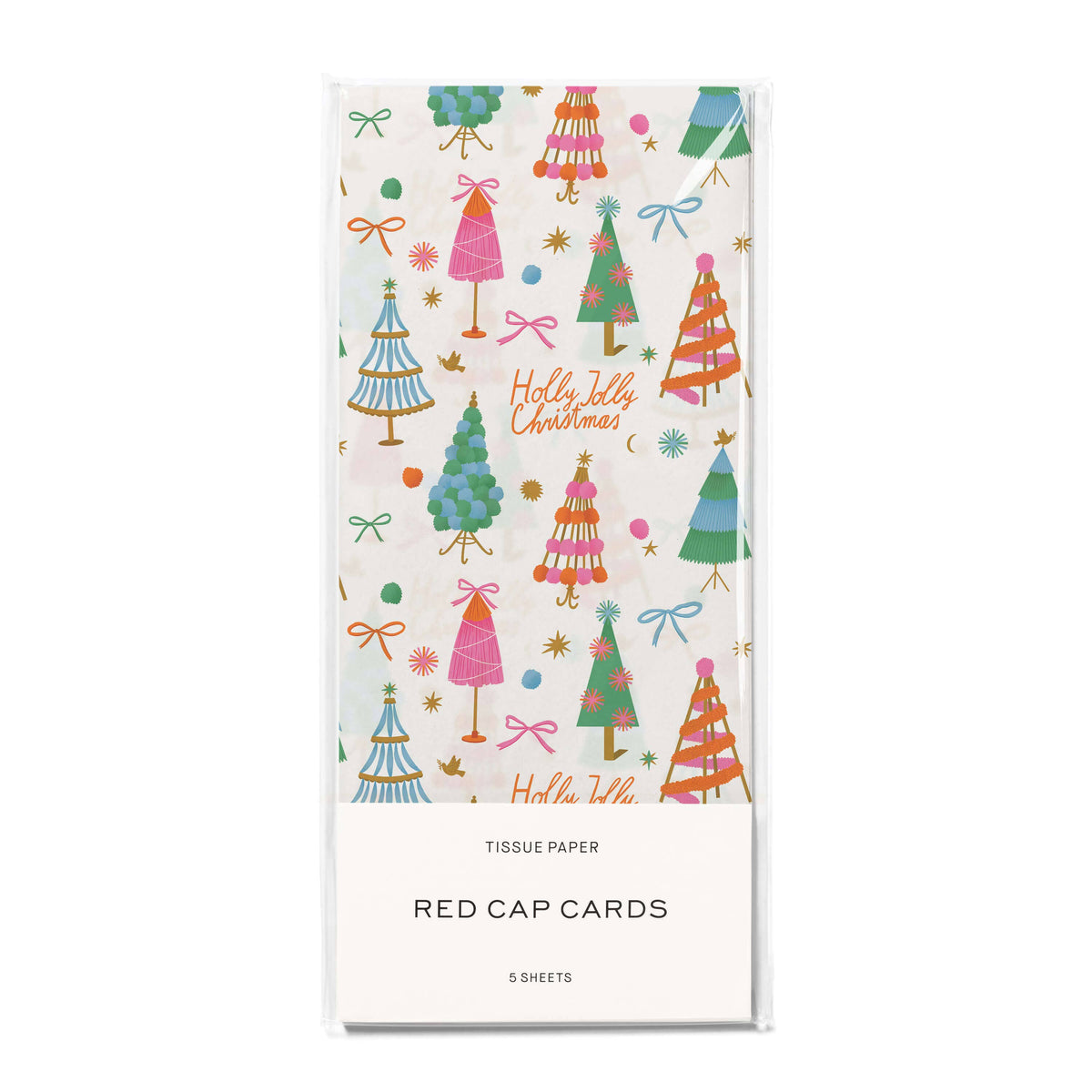 Red Cap Cards - Holly Jolly Trees  tissue paper