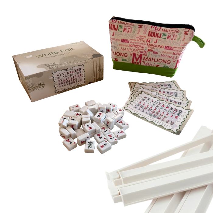Mahjong Studios - White Edit American Mahjong Tile Set Bundle (with Blanks)