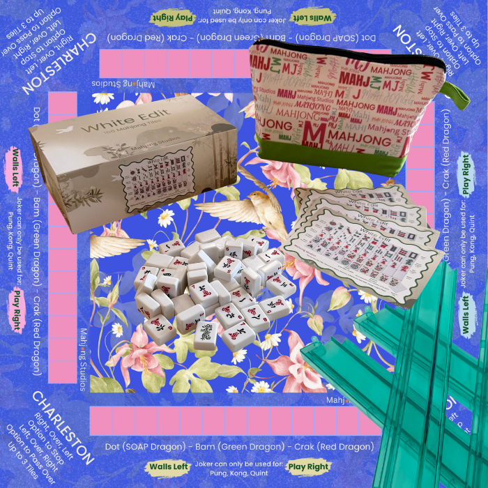 Mahjong Studios - White Edit American Mahjong Tile Set Bundle (with Blanks)