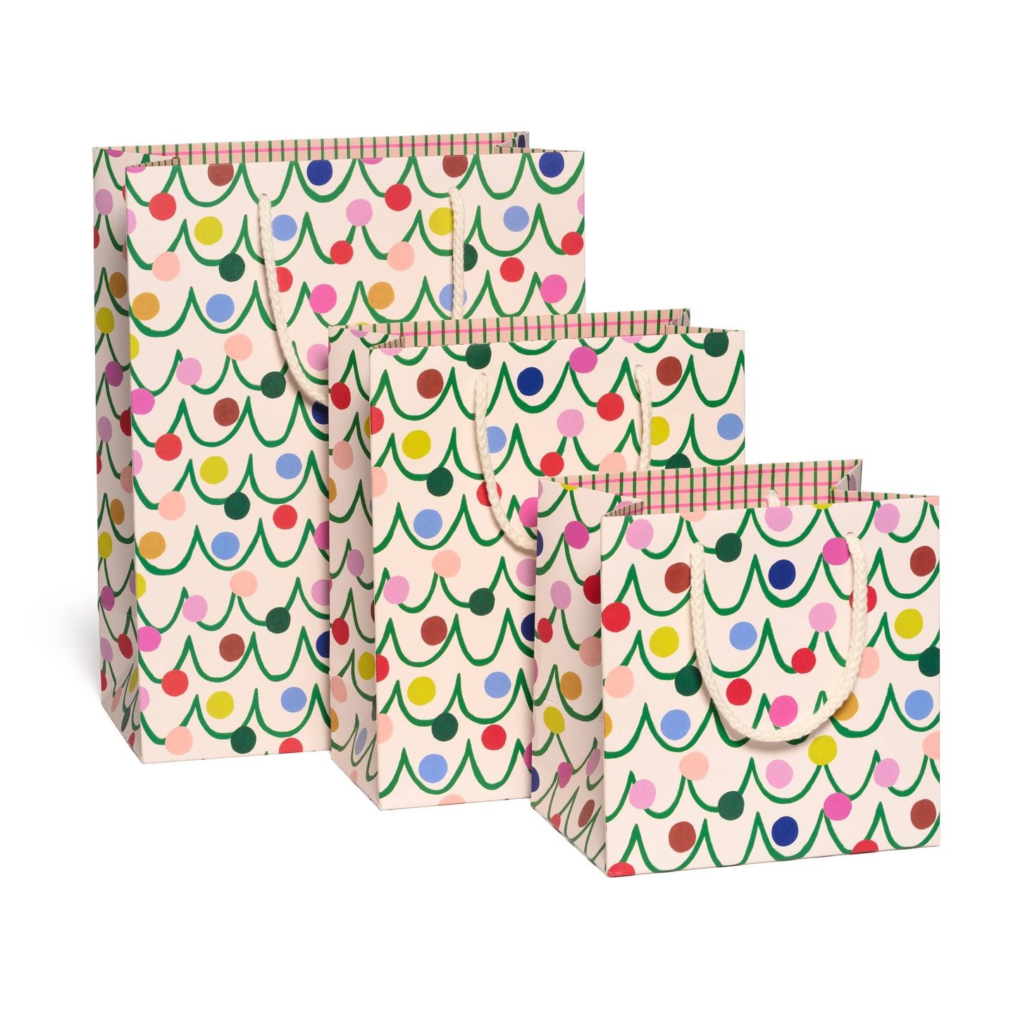 Red Cap Cards - Festive Globes gift bags