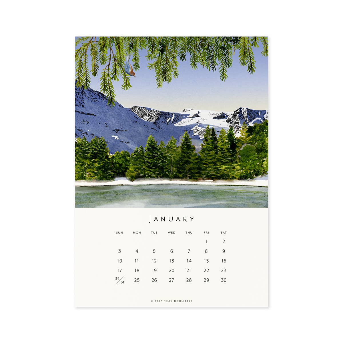 Felix Doolittle - 2027 Desk Calendar - Drawn to Nature