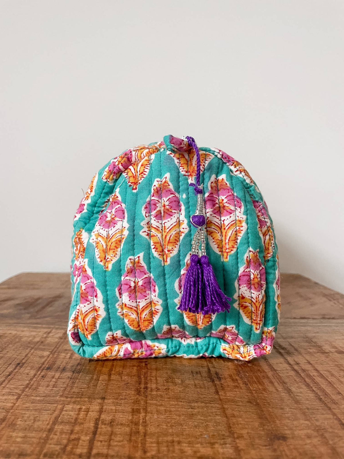 Kalyana Textiles - Sea Green Block Print Pouch