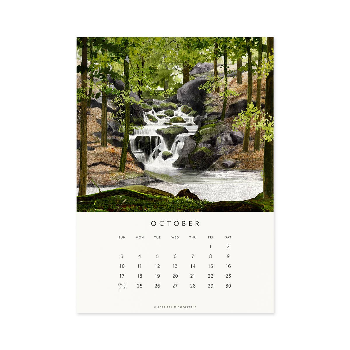 Felix Doolittle - 2027 Desk Calendar - Drawn to Nature