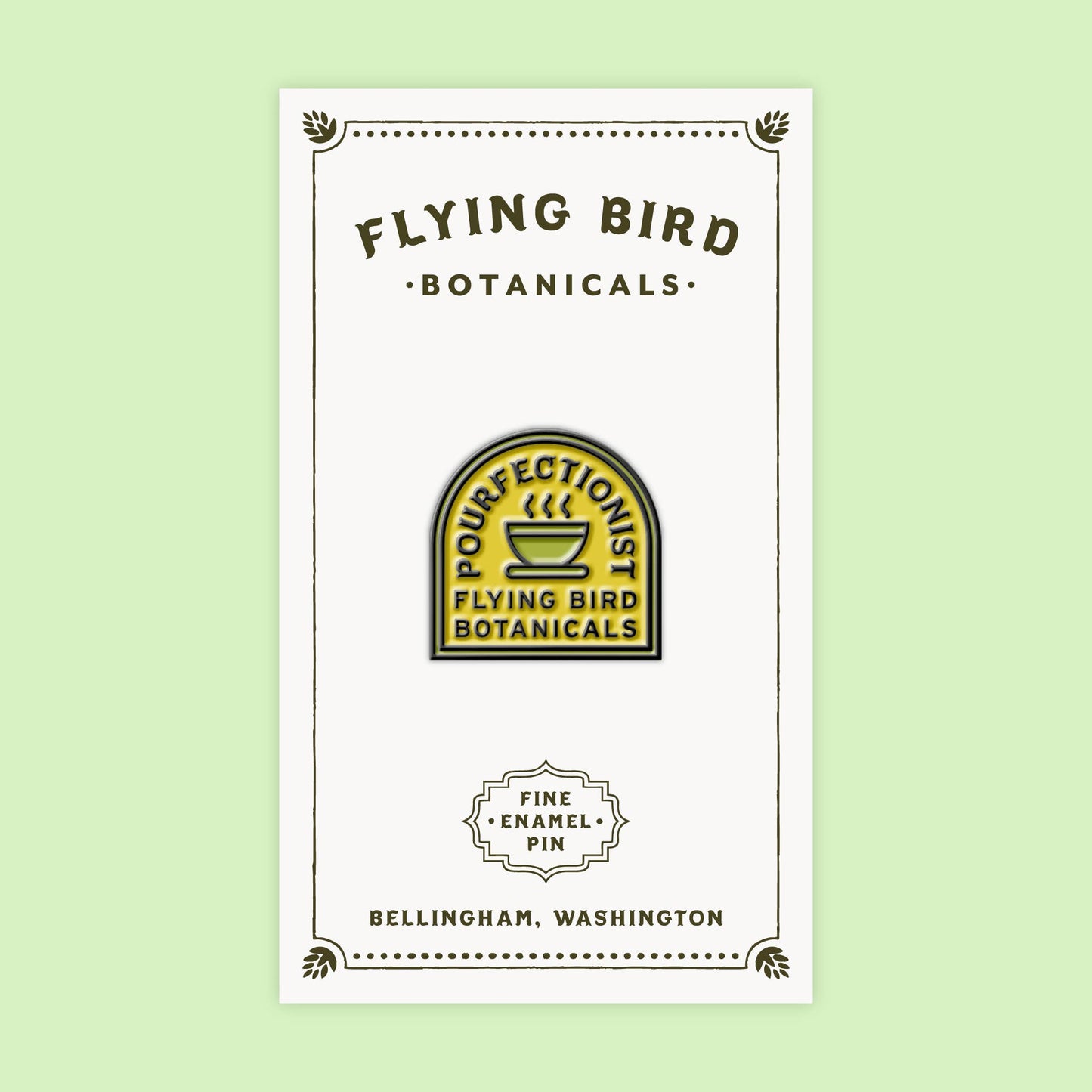 Flying Bird Botanicals - Enamel Pin - "Tea Lover" - Case of 3