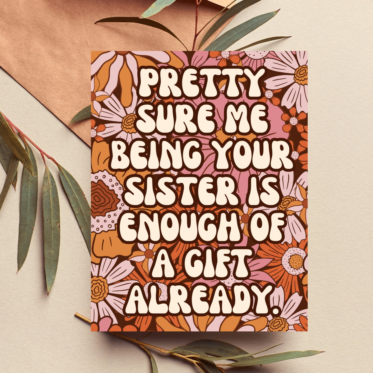 As Told By Ellie - Funny Sister Birthday Card, Cheeky Birthday Gift Sibling