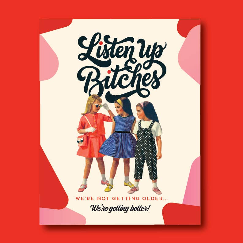 offensivedelightful - LISTEN UP BITCHES!! RED ! birthday card