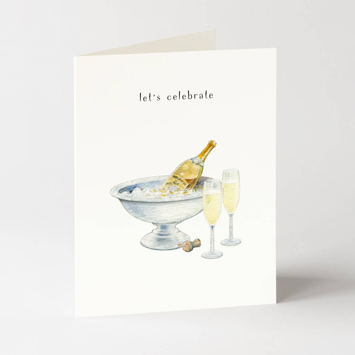 Felix Doolittle - Champagne and Flutes - Celebration Card
