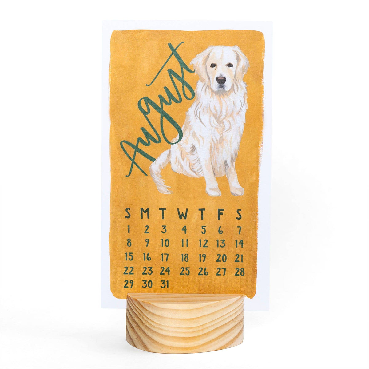 1canoe2 | One Canoe Two Paper Co. - Furry Friends Dogs 2027 Mini Desk Calendar + Wooden Block