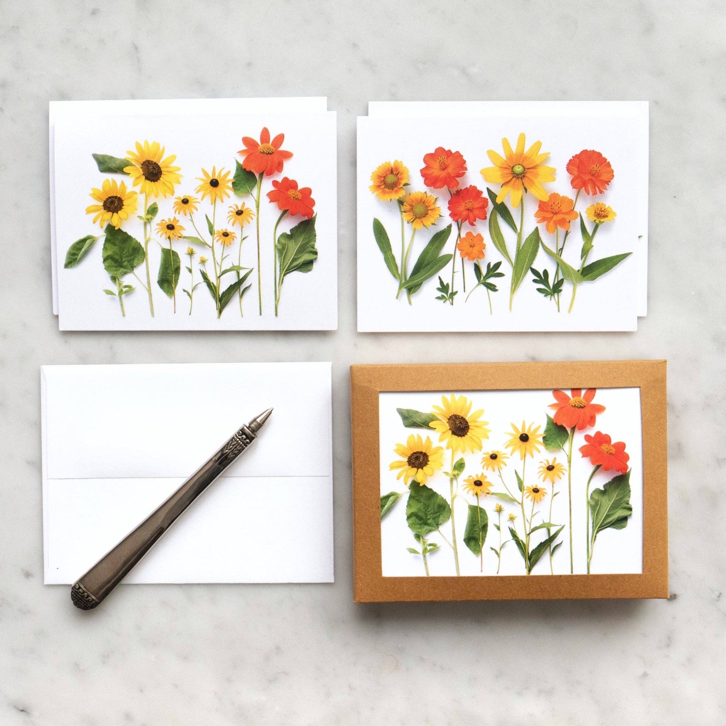 Bottle Branch - Card set - Summer Sunflowers