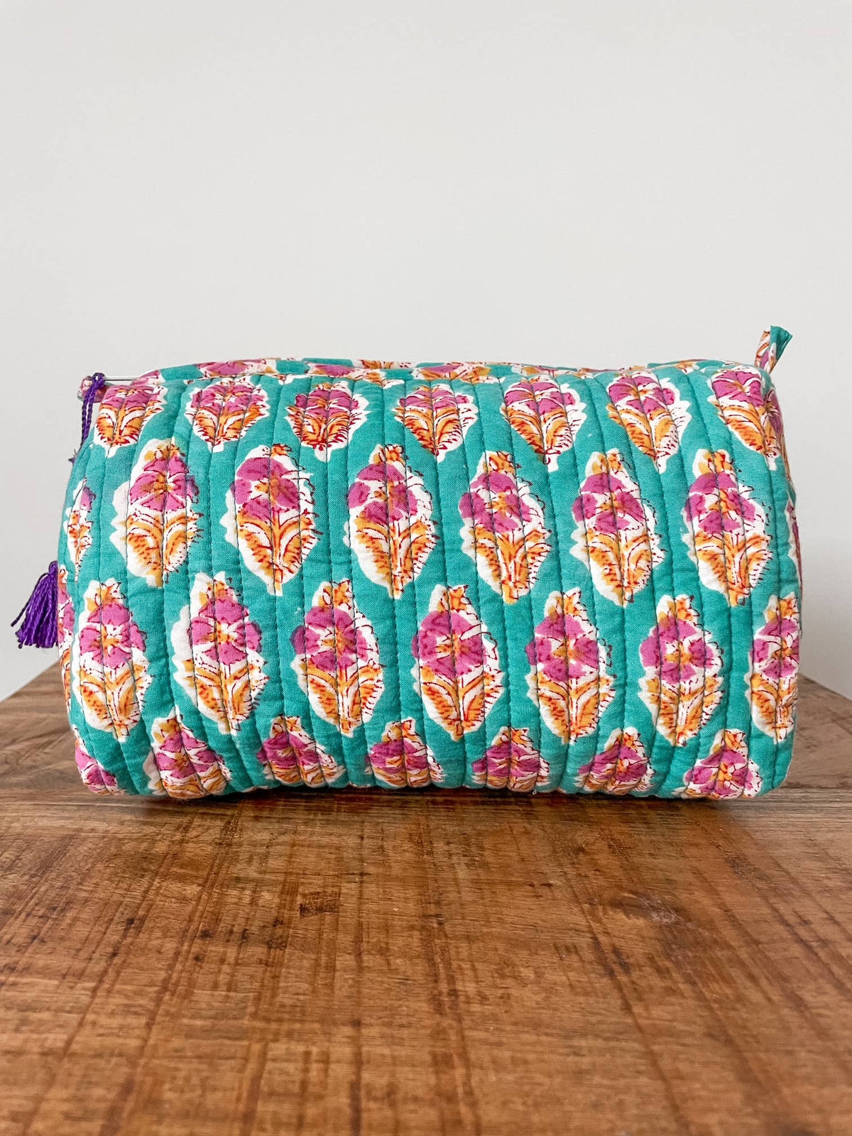 Kalyana Textiles - Sea Green Block Print Pouch