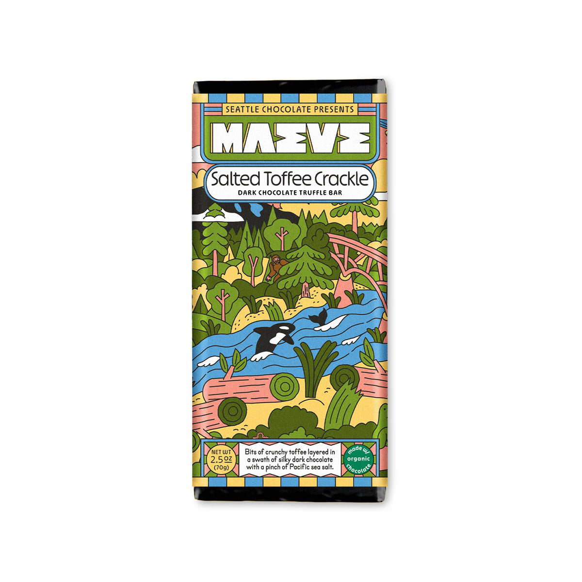 Seattle Chocolate Presents Maeve - Salted Toffee Crackle Truffle Bar