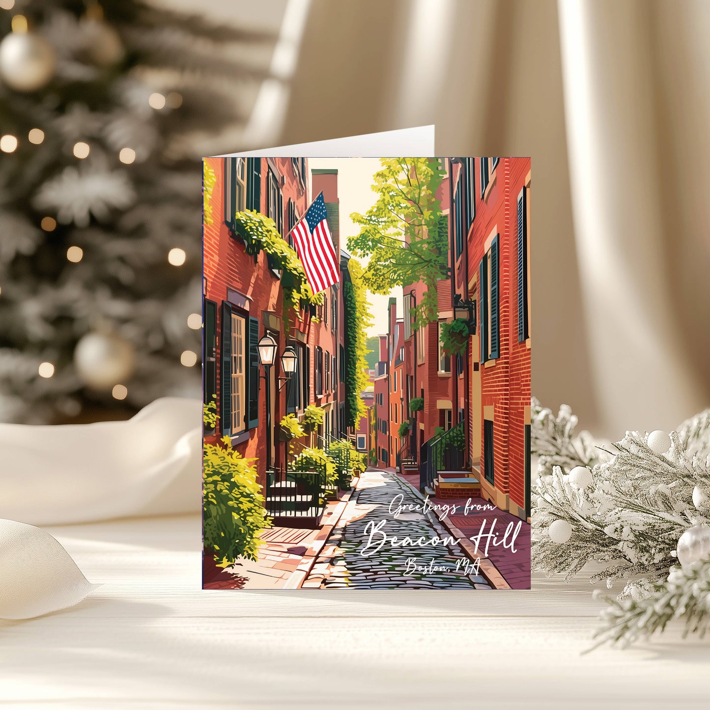 anyangART Studio - Boston Greeting Card | Beacon Hill
