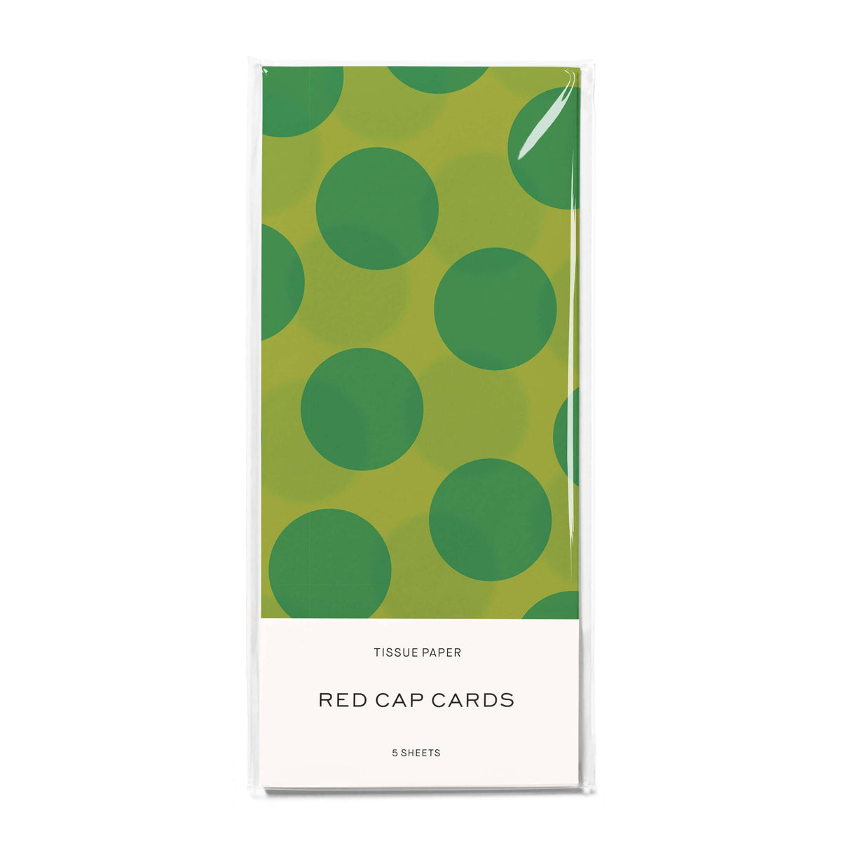 Red Cap Cards - Green Dots tissue paper