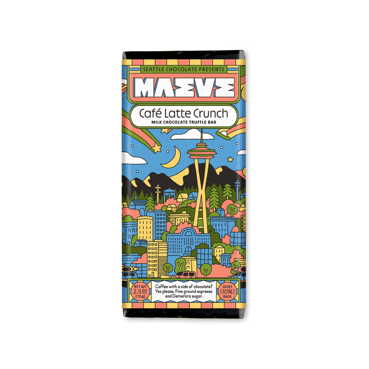 Seattle Chocolate Presents Maeve - Café Latte Crunch Truffle Bar