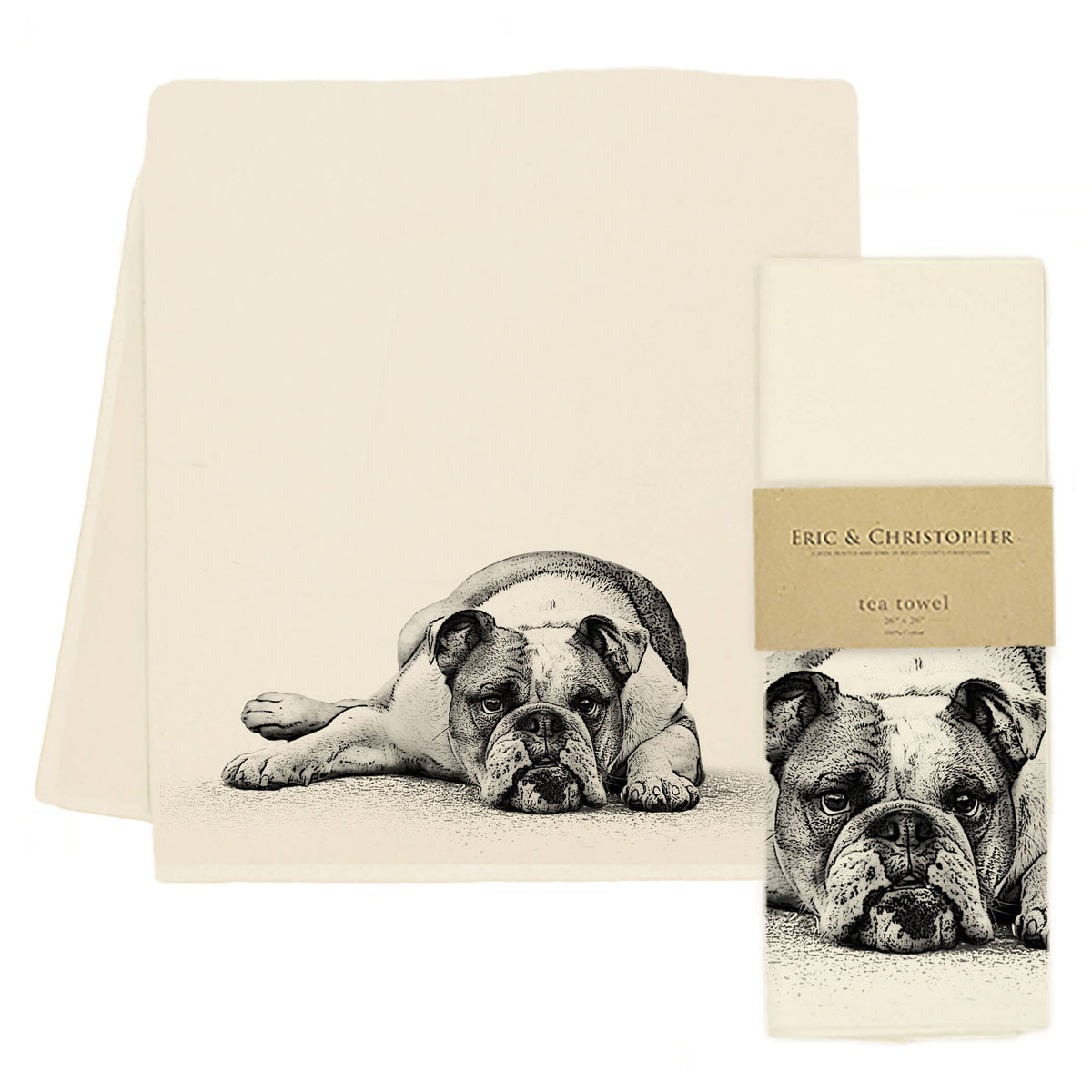 Eric & Christopher - Bulldog Tea Towel
