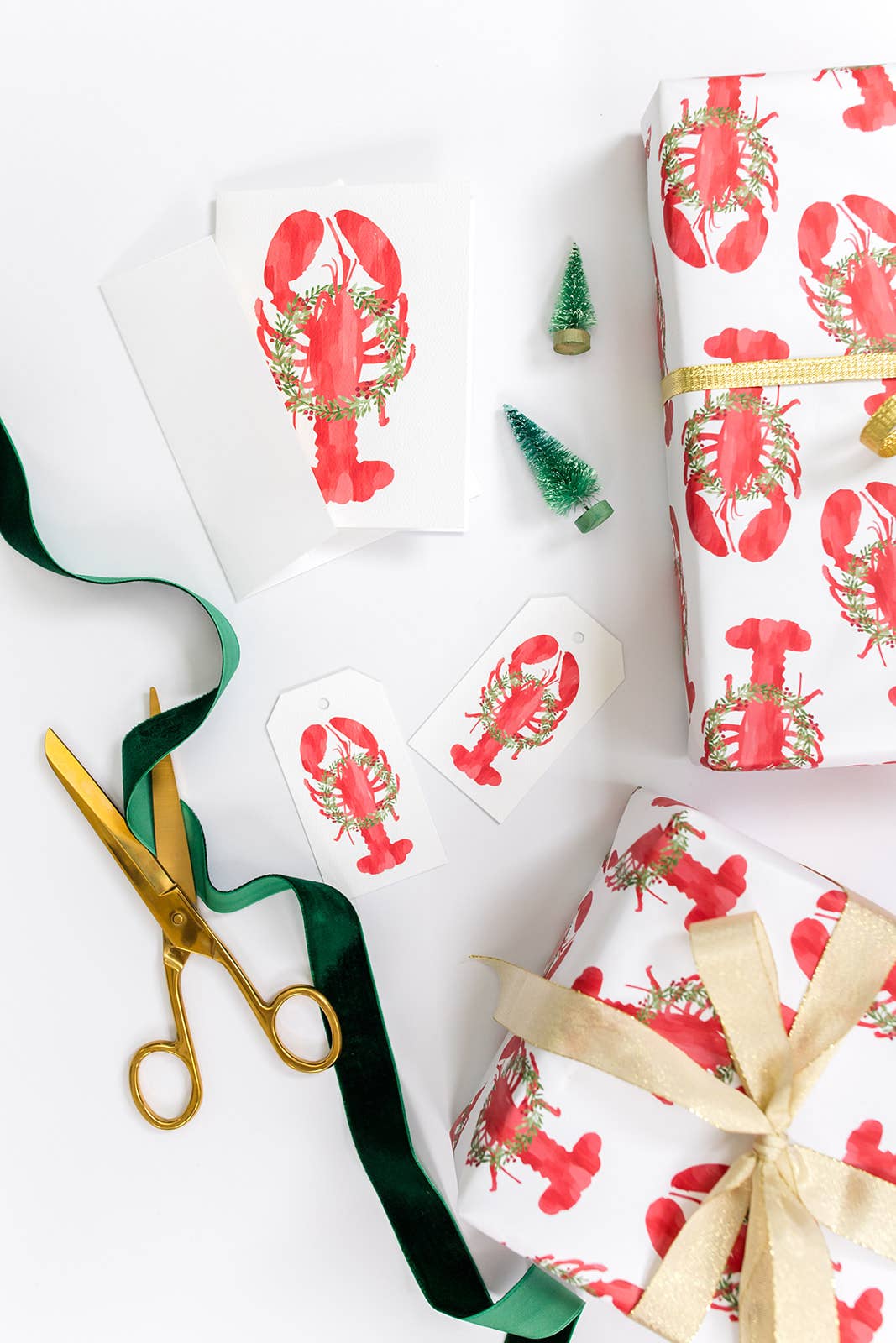 Gert & Co - Holiday Lobster Greeting Card | Coastal Christmas Card