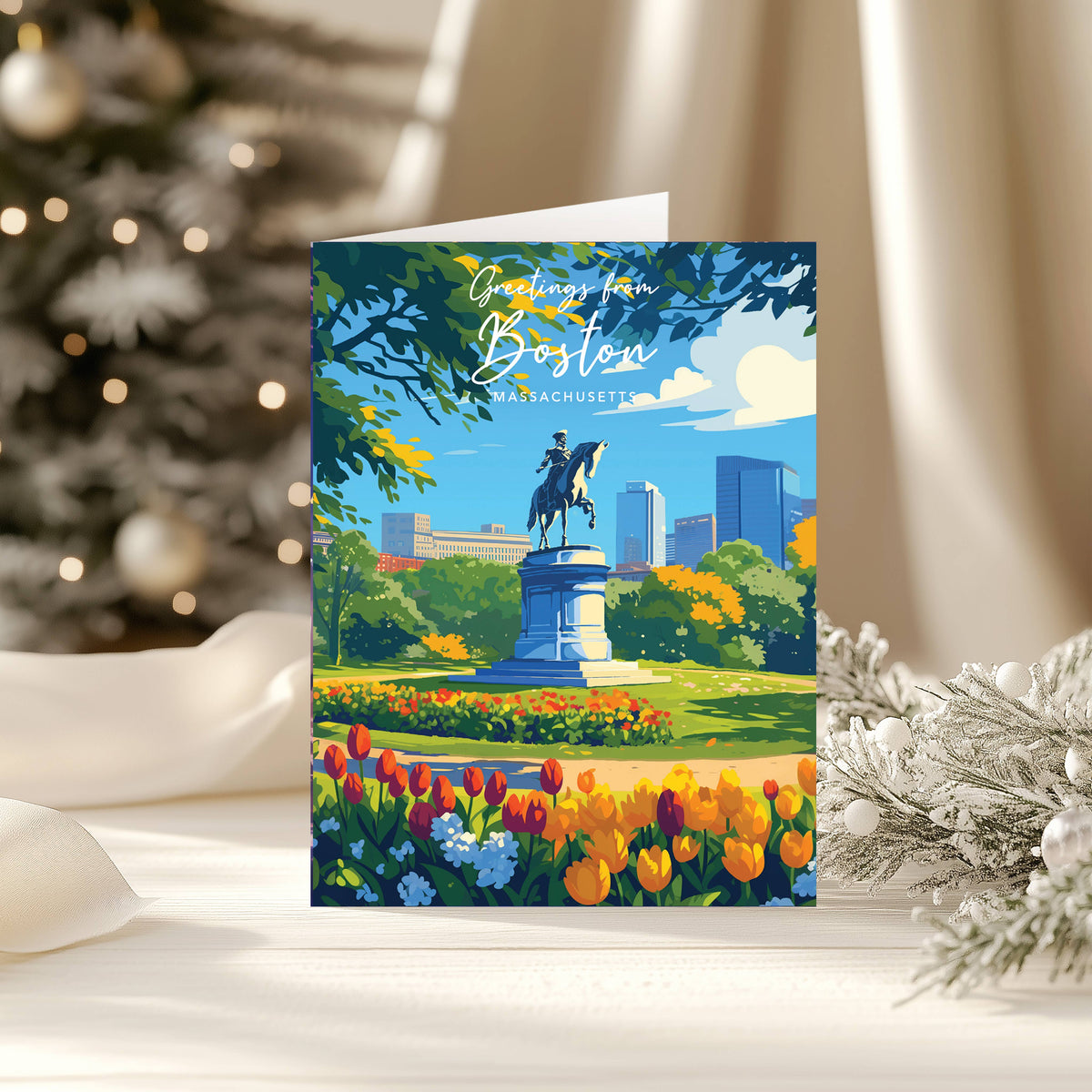anyangART Studio - Boston Greeting Card | Boston Public Garden