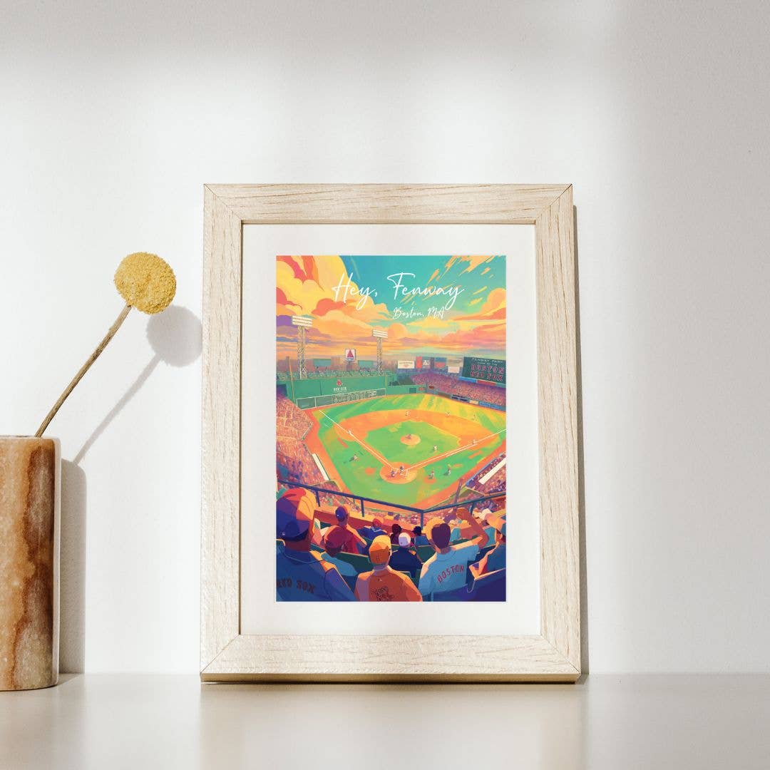 anyangART Studio - Boston Postcard, MA Postcard - Fenway Park (NEW version)