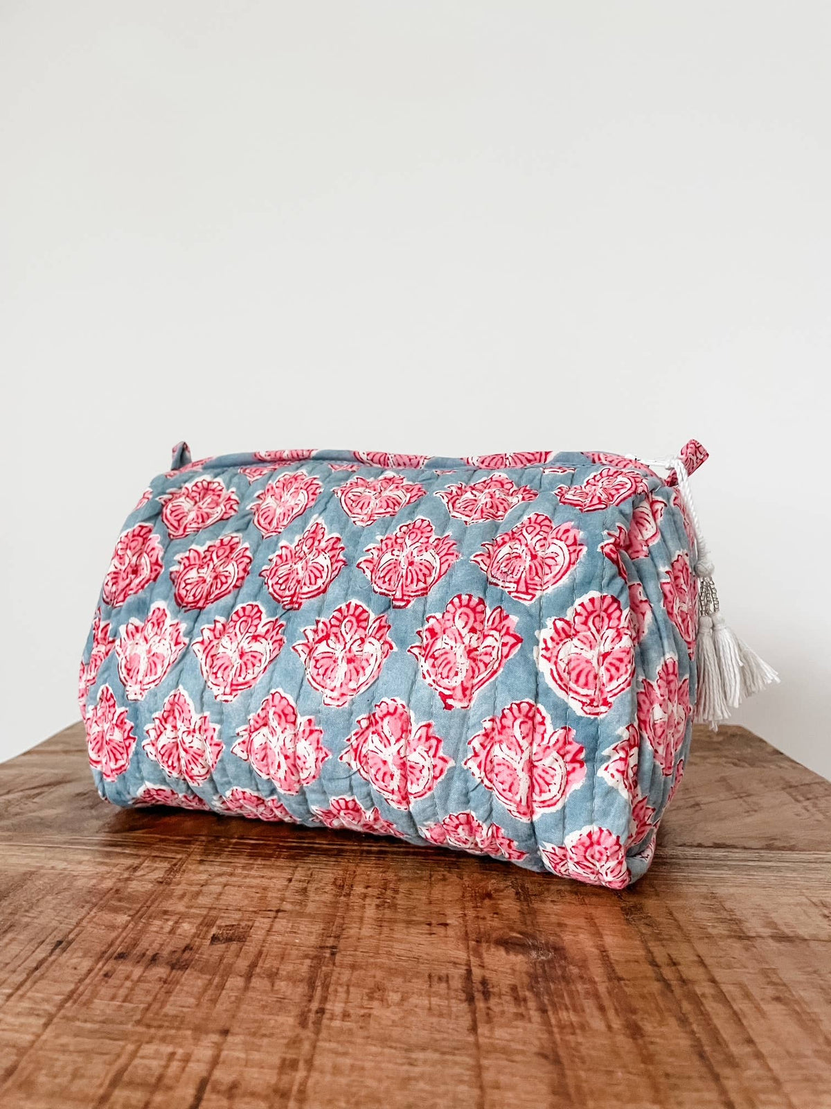 Kalyana Textiles - Dusky Rose Block Print Pouch