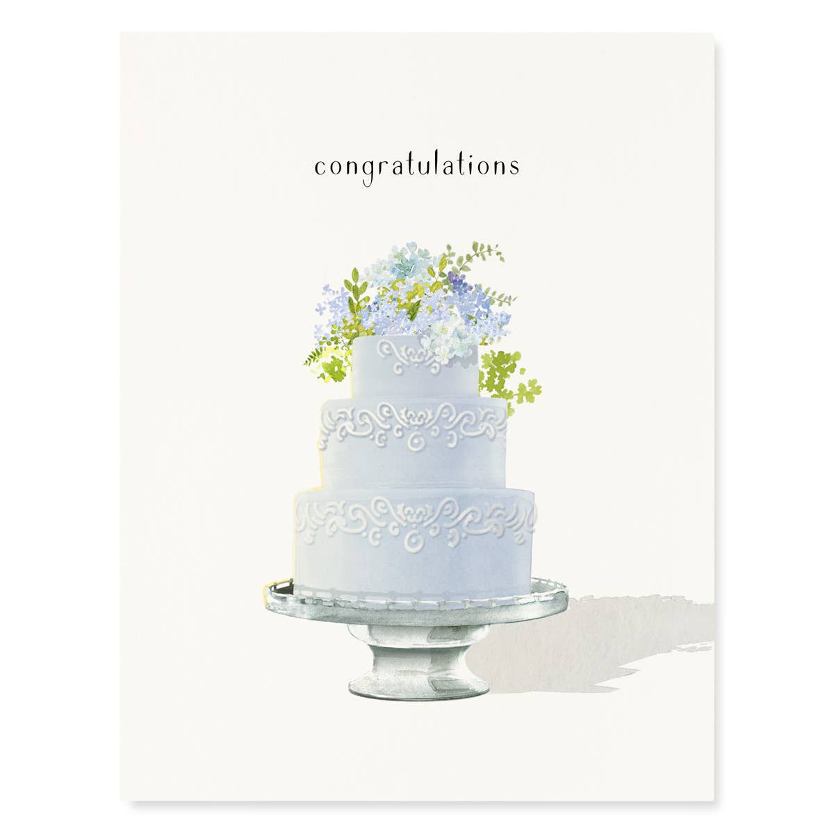 Felix Doolittle - Blue Tiered Cake - Wedding Greeting Cards - Something Blue