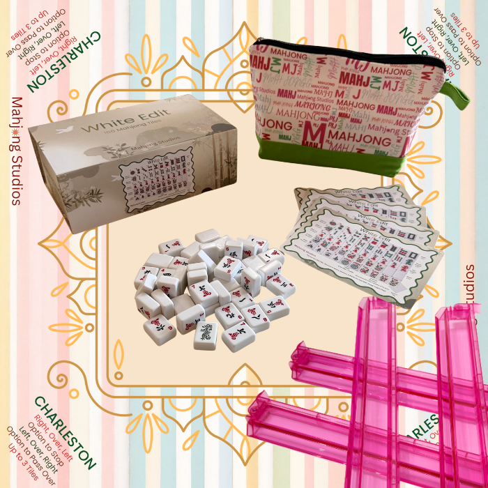 Mahjong Studios - White Edit American Mahjong Tile Set Bundle (with Blanks)
