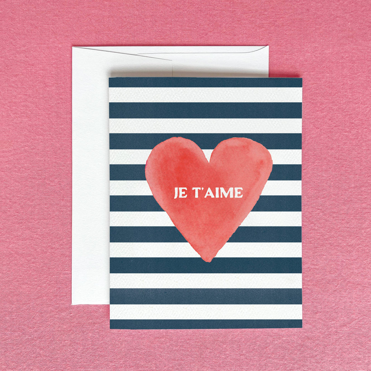 Gert & Co - Je T'aime Greeting Card | I love you in French Card