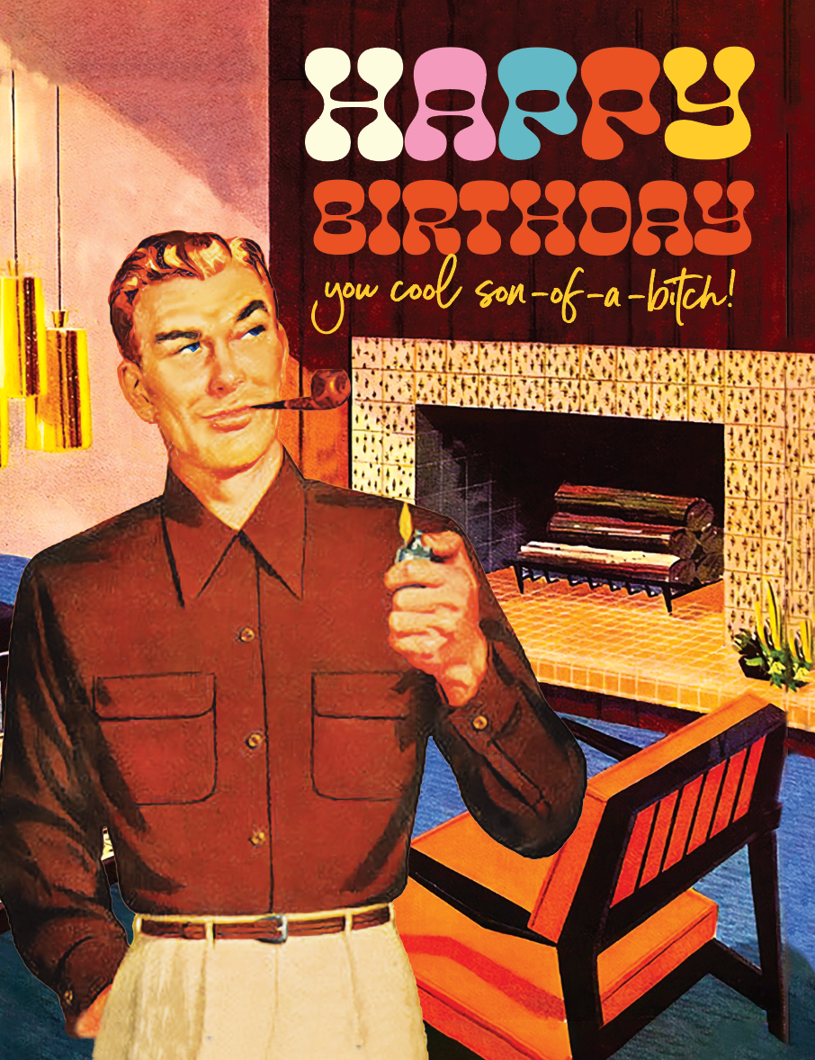 offensivedelightful - MIDCENTURY SOB BIRTHDAY card