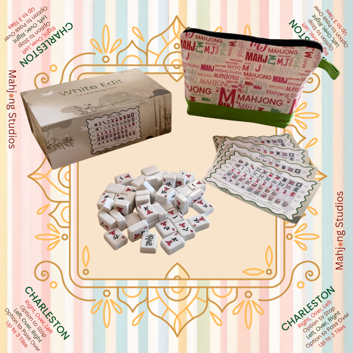 Mahjong Studios - White Edit American Mahjong Tile Set Bundle (with Blanks)