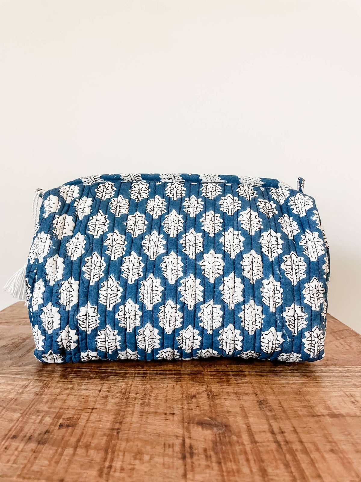 Kalyana Textiles - Denim Floral Block Print Pouch