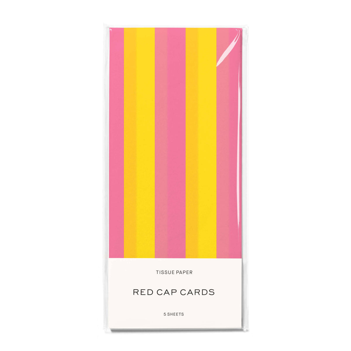 Red Cap Cards - Pink and Yellow Stripes tissue paper