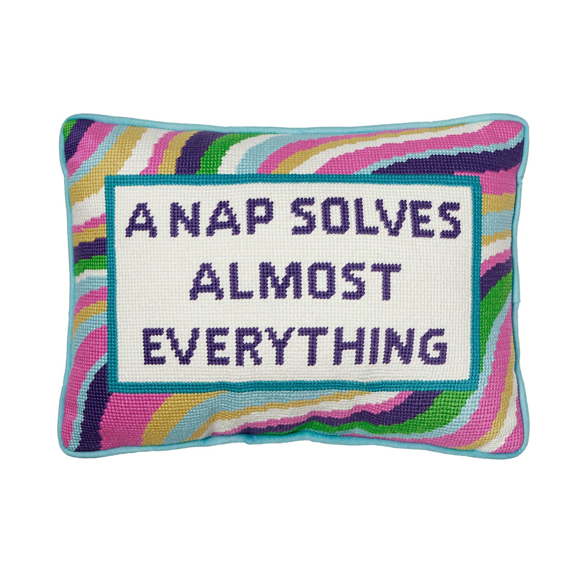 Peking Handicraft - Nap Solves Almost Everything Embroidered Pillow