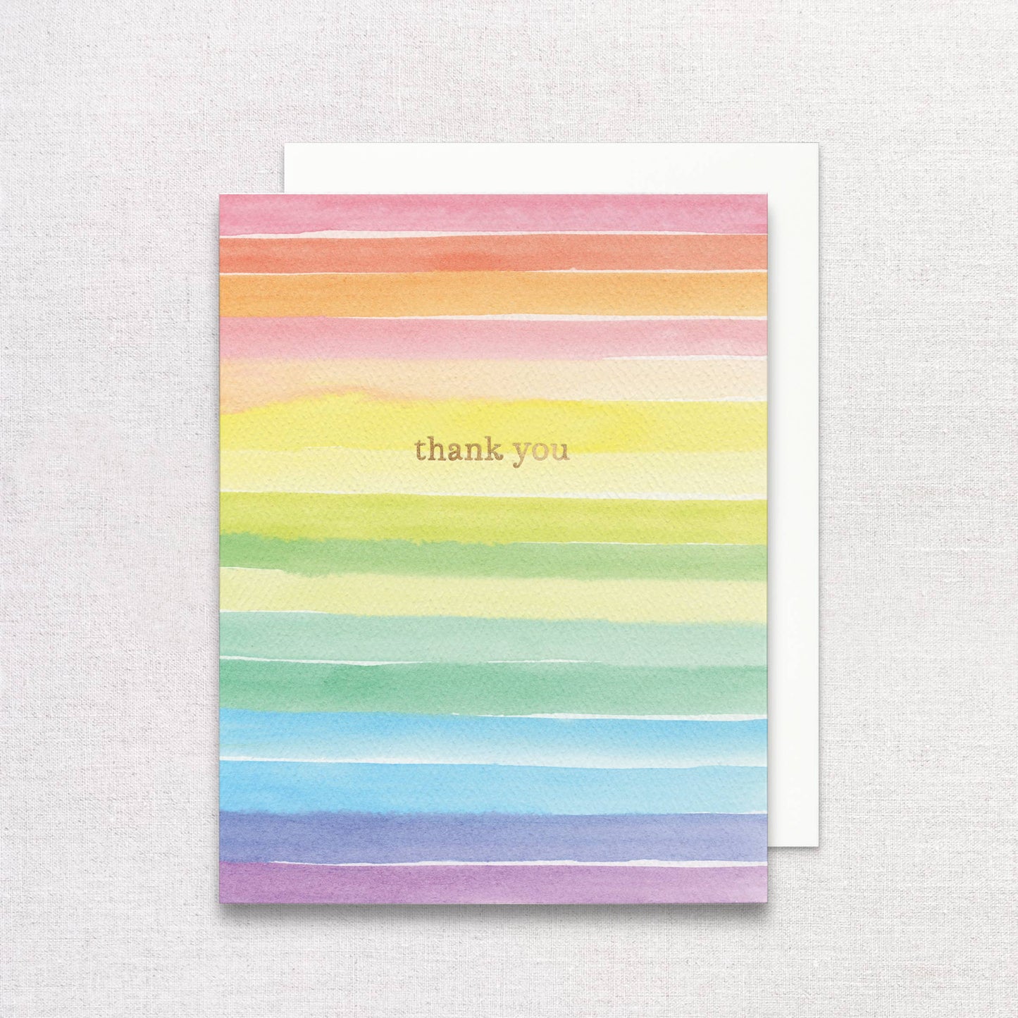 Gert & Co - Colorful Stripes Thank You Card | Gold Foil Thank You Card