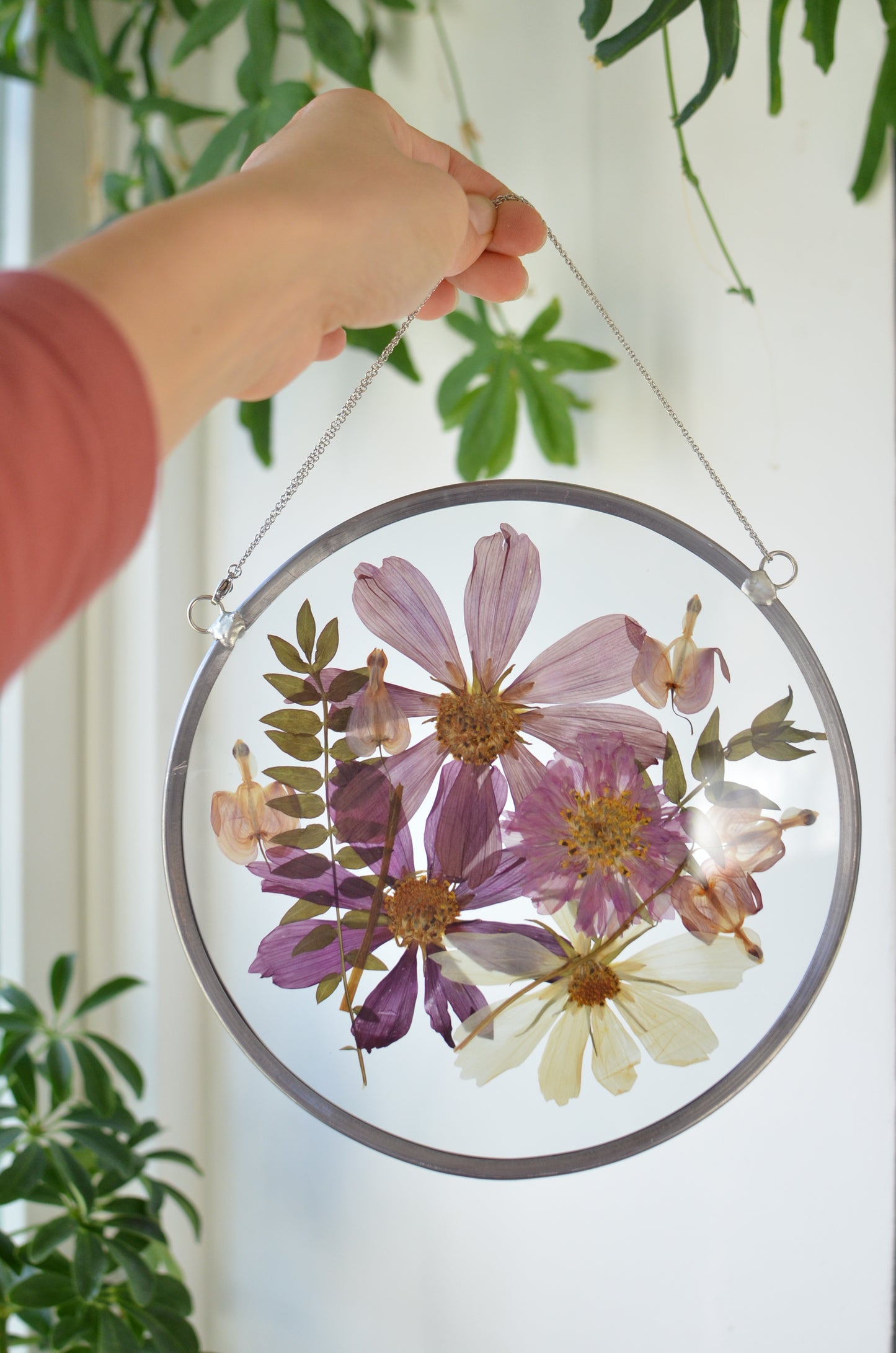 EAFRL - Pressed flower glass frame ROUND LARGE