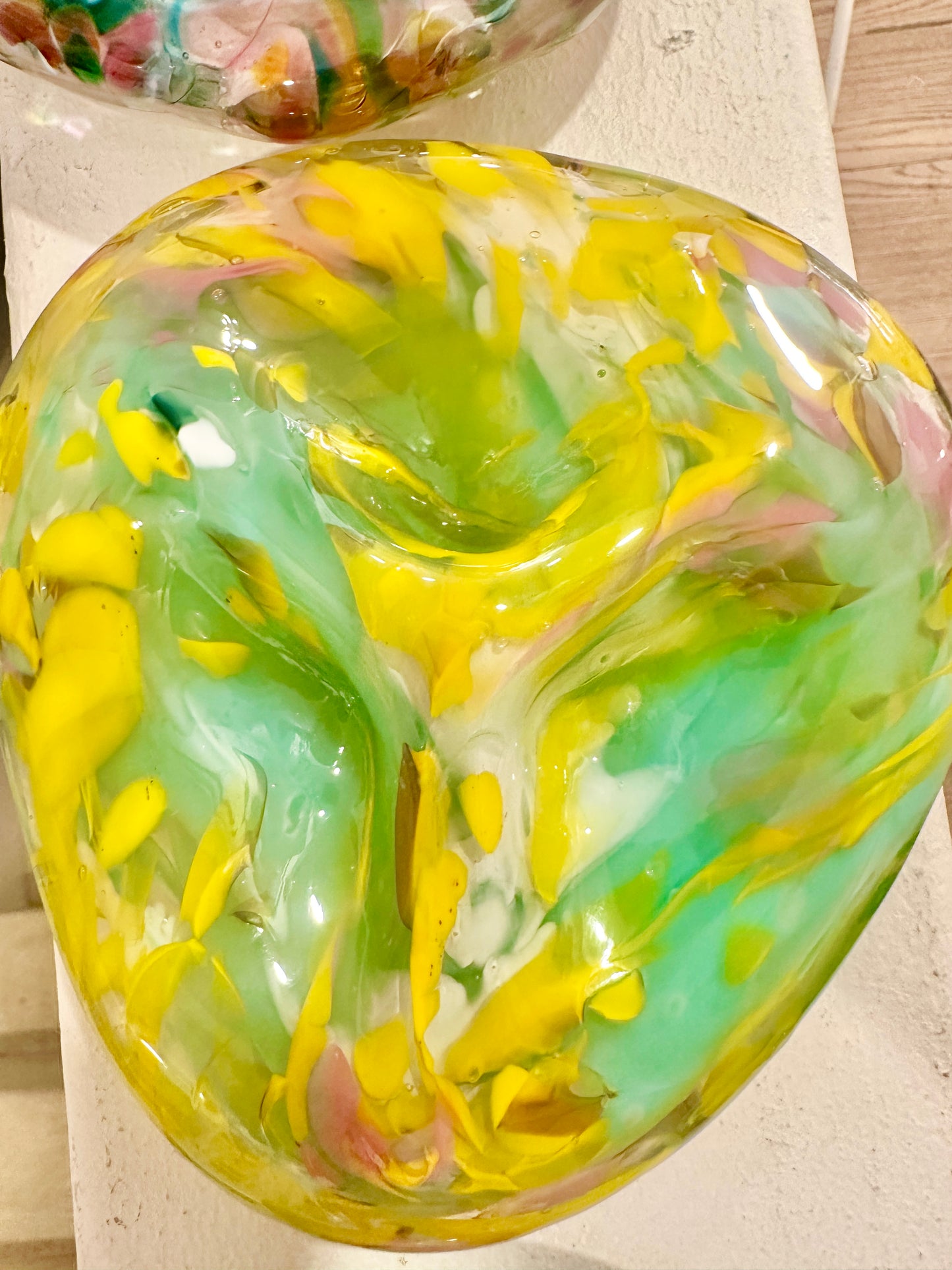 SM GLASS TRAY - Solid Blown Glass Trinket Tray