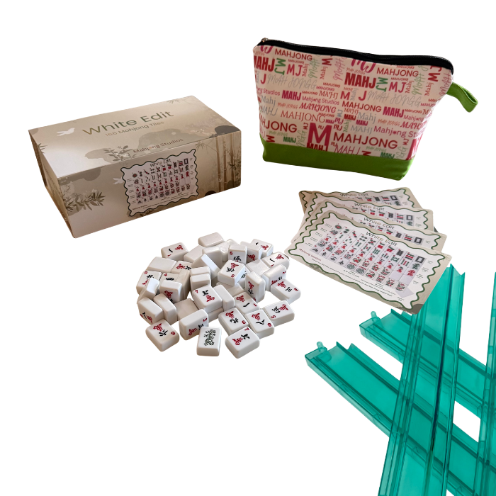 Mahjong Studios - White Edit American Mahjong Tile Set Bundle (with Blanks)