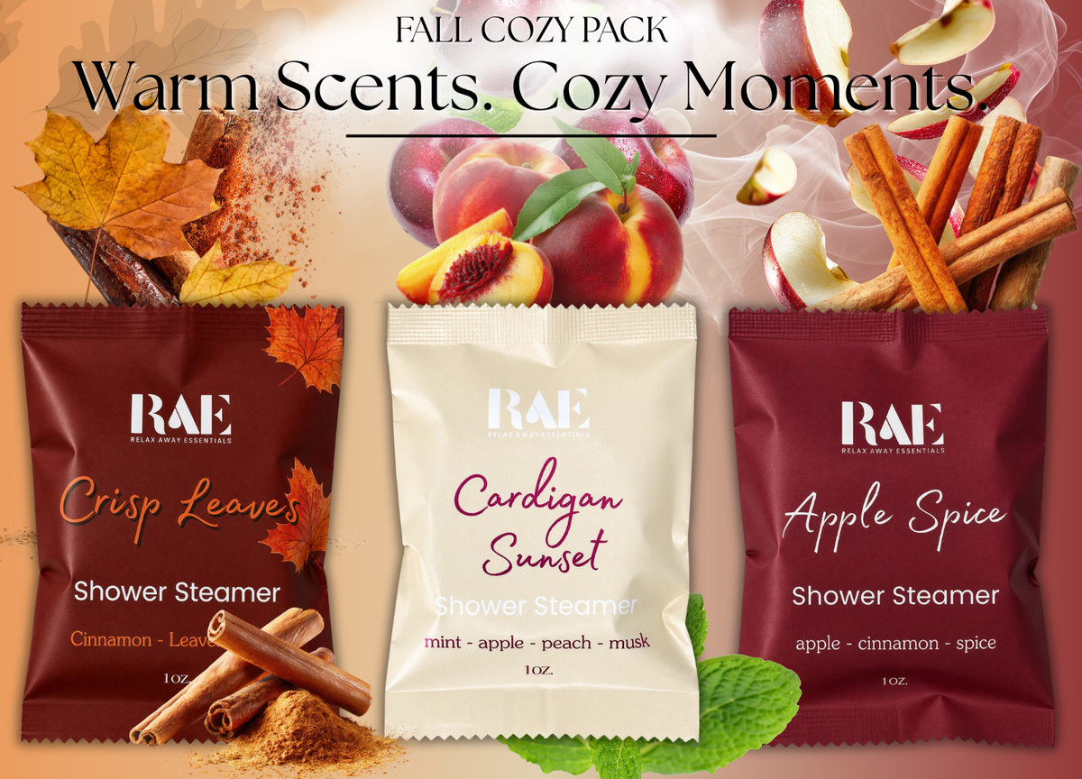 Relax Away Essentials - Cozy Shower Steamers 6 Pack - Made in USA 