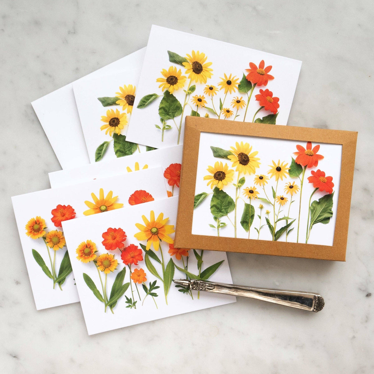 Bottle Branch - Card set - Summer Sunflowers