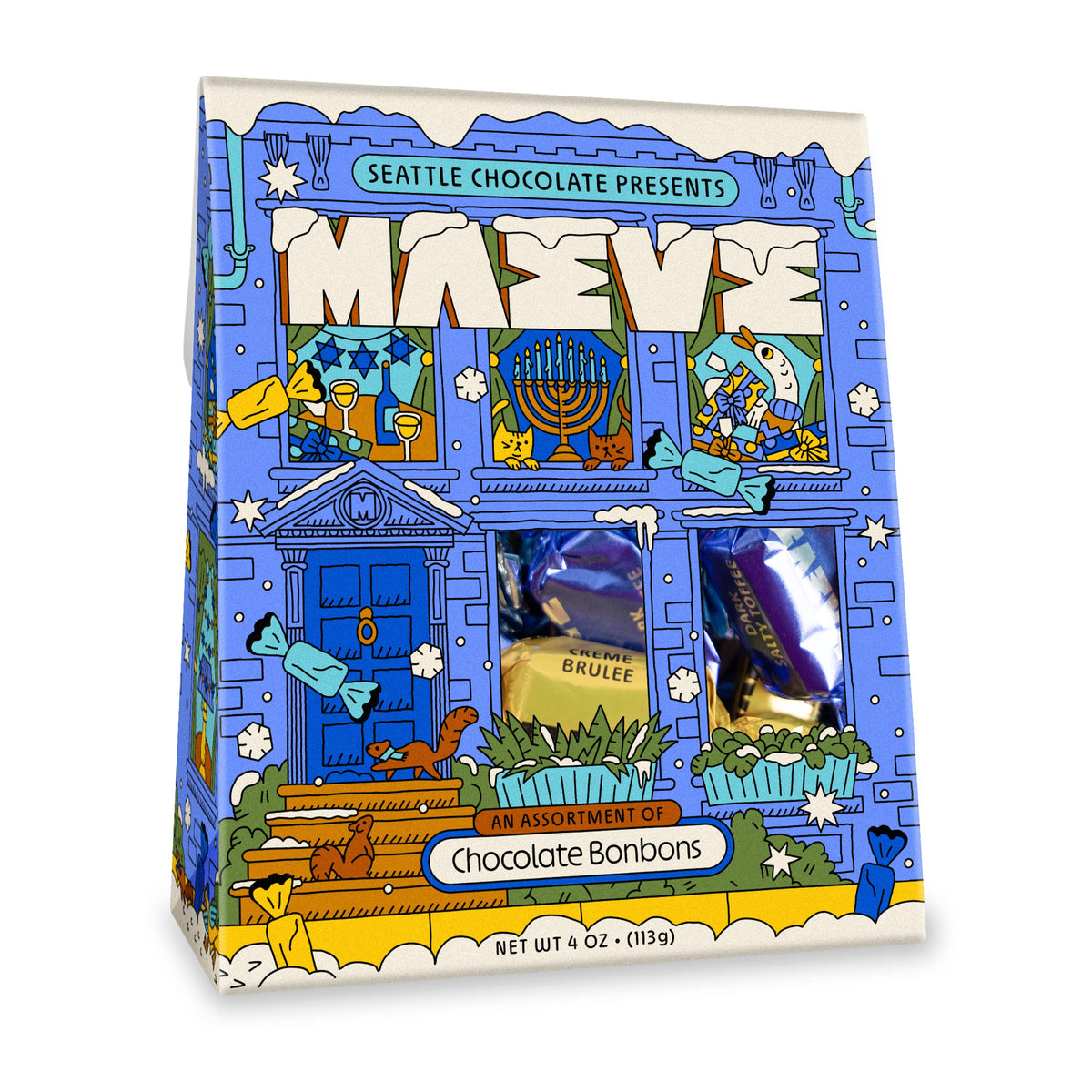 Maeve Chocolate - Holiday - Home for Hanukkah Bonbon Box - 4oz