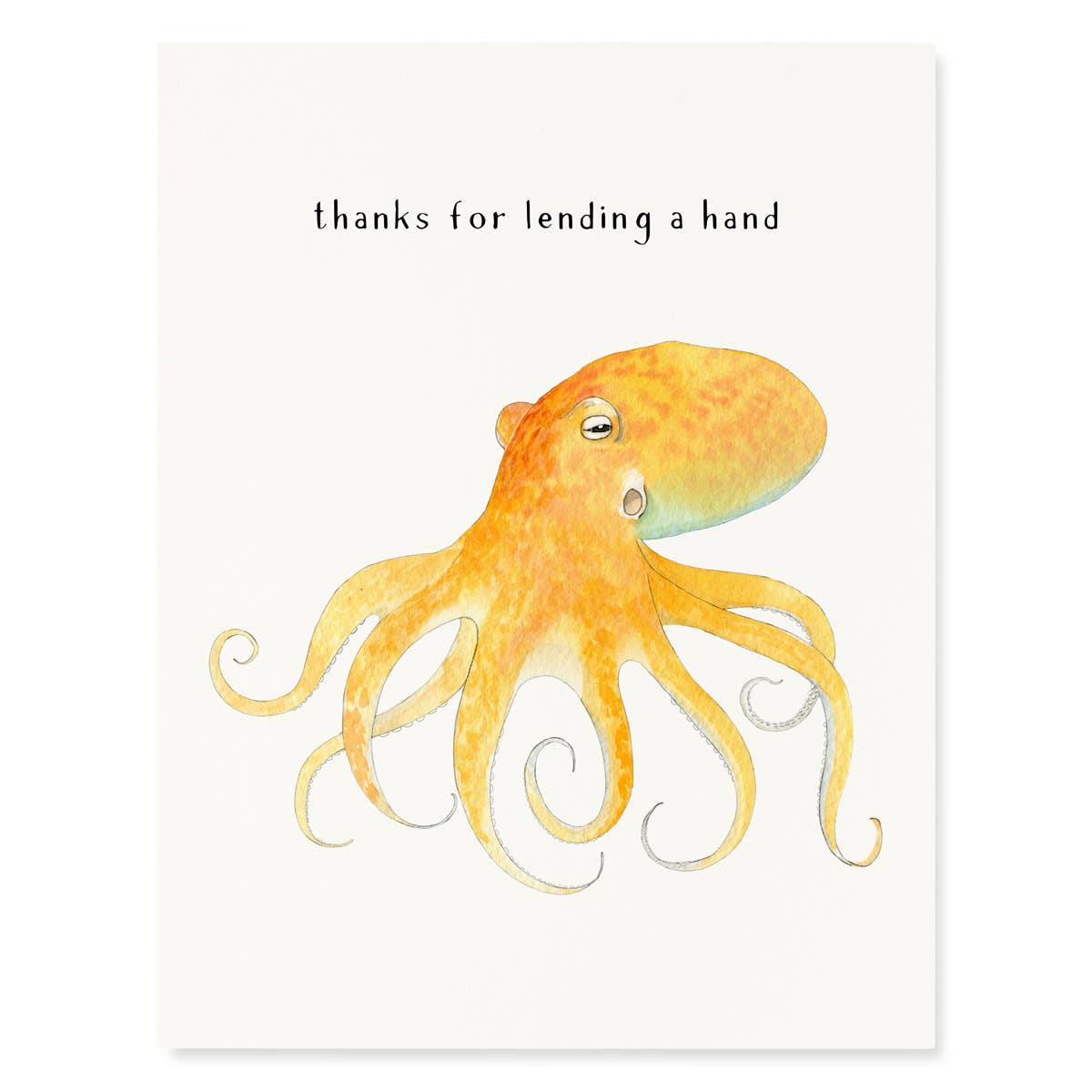Felix Doolittle - Lend a Hand - Thank You Greeting Cards - Octopus