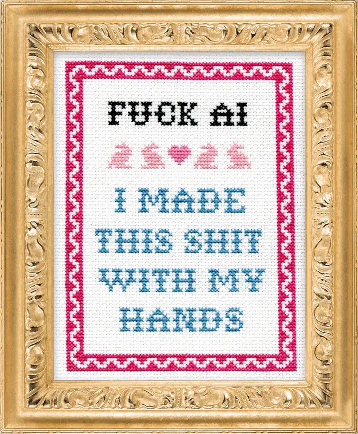 Subversive Cross Stitch - F*CK AI Deluxe Cross Stitch Kit