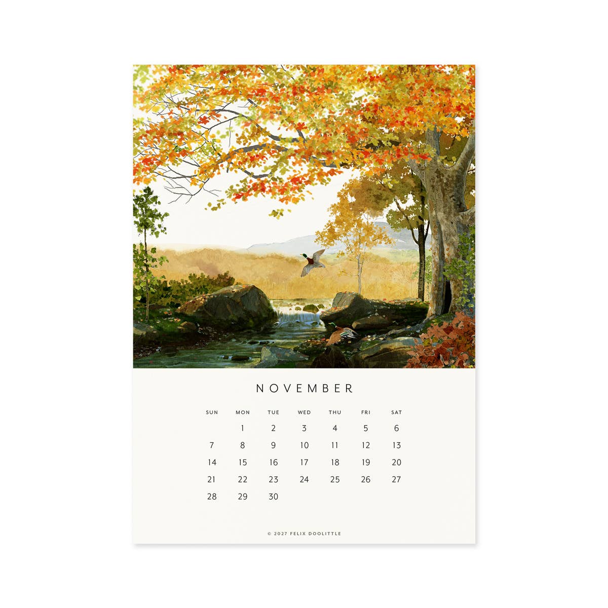 Felix Doolittle - 2027 Desk Calendar - Drawn to Nature