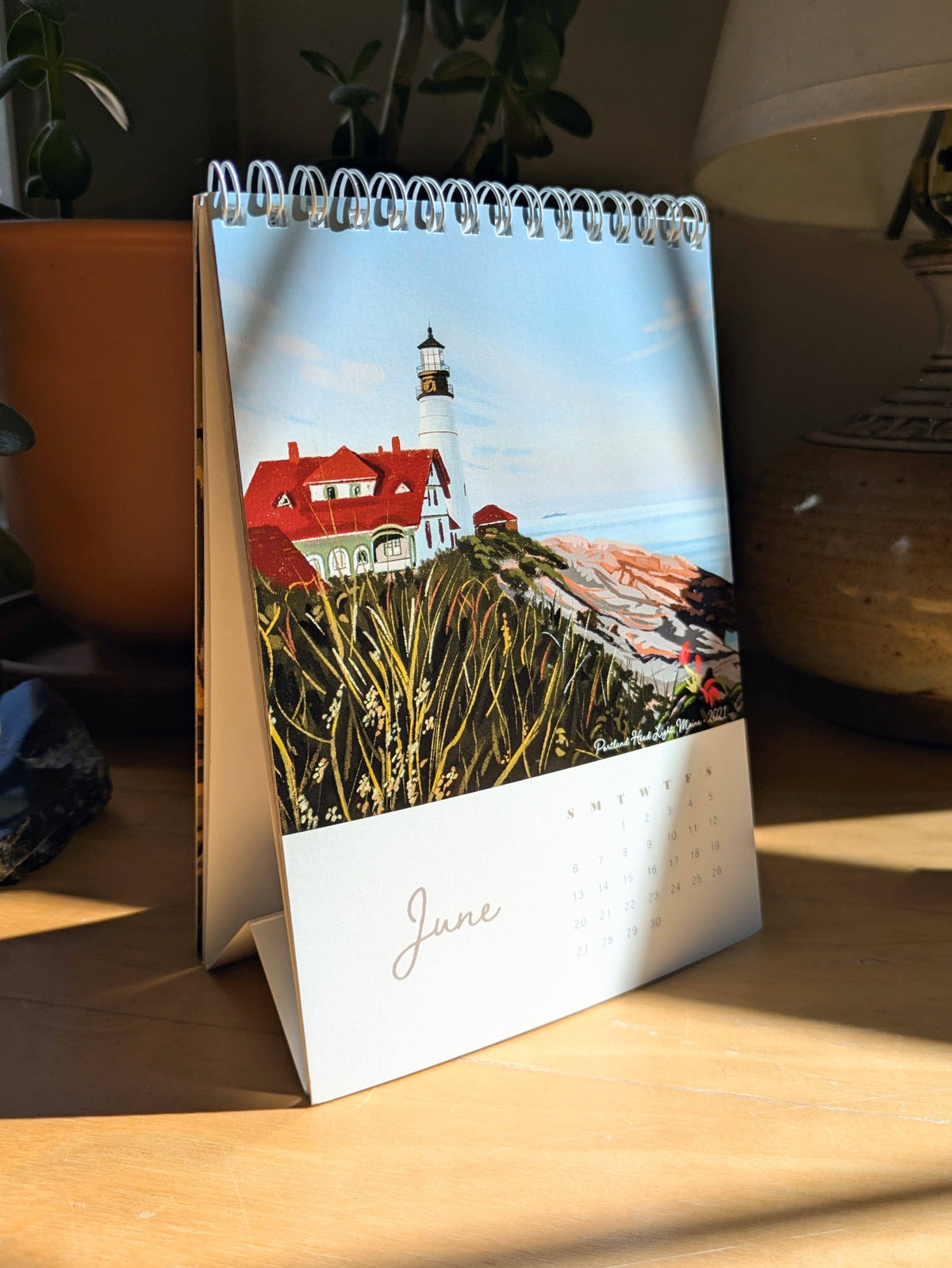 Kat Maus Haus Illustration - 2027 Desk Calendar: "A Year in New England"